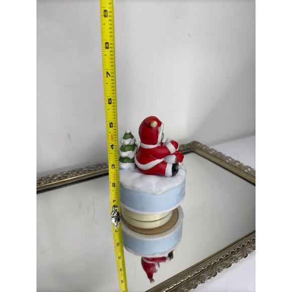 Rare Vintage Kitty Cucumber Cat and Snowman music box, works - Picture 5 of 10